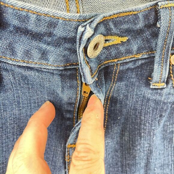 Levi's Blue Zip-fly button Straight Leg Jeans Size 4 Medium 545 - Picture 9 of 13
